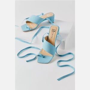 miista baby blue wrap sandal - arihi style